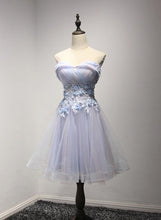 Load image into Gallery viewer, Short Prom Dress 2022 Fairy Strapless Tulle with Lace appliques