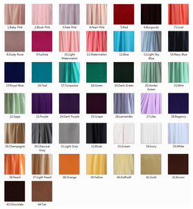 Chiffon Fabric Swatches