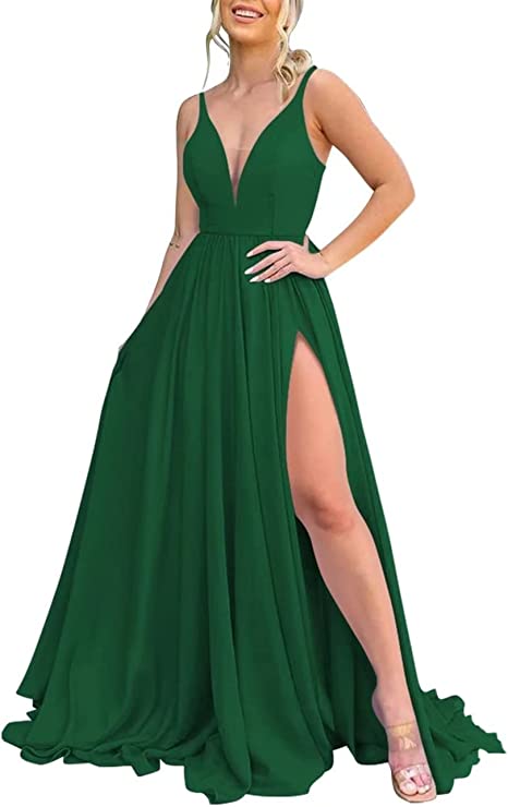 Burnt Orange Chiffon Bridesmaid Dresses Corset Back Adjustable Spaghetti Straps Maxi Dress with Slit 14 / Emerald Green Burnt Orange Chiffon Bridesmaid Dresses Corset Back Adjustable Spaghetti Straps Maxi Dress with Slit 14 / Emerald Green