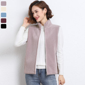 Women's Fleece Vest Zip Up Polar Soft Sleeveless Classic Fit with Pockets