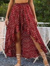 Load image into Gallery viewer, Asymmetry Leopard A-line Holiday Tea-length  Skirt