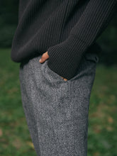 Load image into Gallery viewer, Men&#39;s Suit Nine Pants Wool Tweed Herringbone Slim Fit For Wedding Classic Retro Trousers