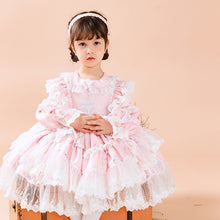 Load image into Gallery viewer, Sweet Love Pink Long Sleeves Organza with Lace Girls Lolita Dress