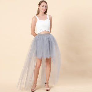 Asymmetry A-line Tulle Puffy with Pleats
