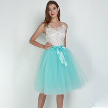 Load image into Gallery viewer, A-line Tulle Puffy TUTU  Knee-length Dress with Pleats Sash/Ribbon