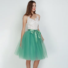 Load image into Gallery viewer, A-line Tulle Puffy TUTU  Knee-length Dress with Pleats Sash/Ribbon