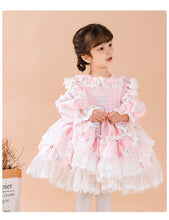 Load image into Gallery viewer, Sweet Love Pink Long Sleeves Organza with Lace Girls Lolita Dress