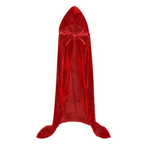 Halloween Cloak with Hood Unisex Adult Velvet Cape Christmas Costums
