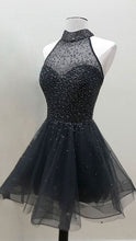 Load image into Gallery viewer, Short Homecoming Dress 2021 A Line Sleeveless Halter Neck Party Dress Tulle Summer