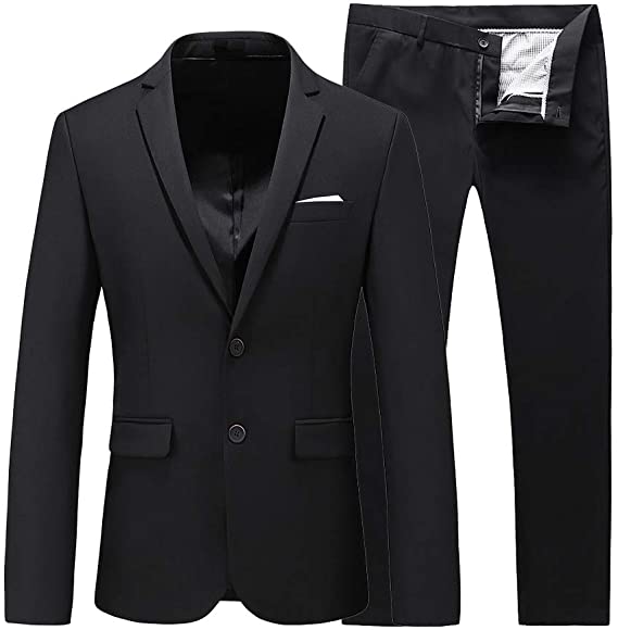 Men's Suit 2 Piece Tuxedo 2 Buttons Slim Fit For Wedding Jacket & Pants