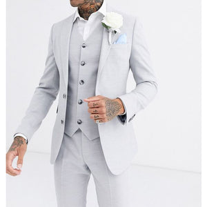 Men's Suit 3 Pcs Suit Collar Wedding Grooms Mint Slim Fit Tuxedos Suit 2021