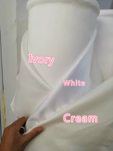 Load image into Gallery viewer, Modest Wedding Dress Ivory Satin with 3/4 Sleeves