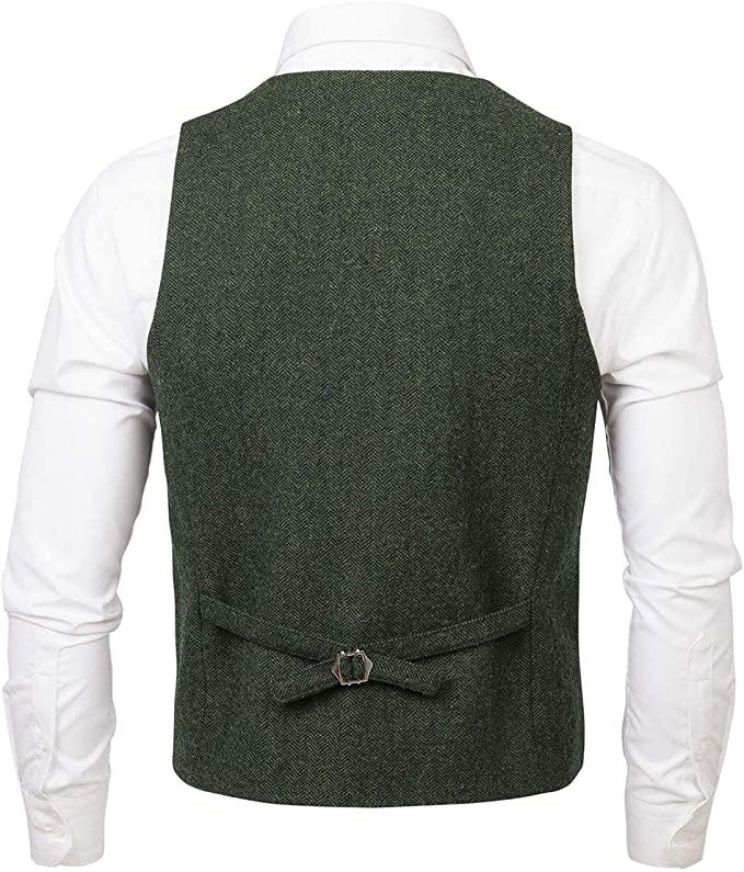 Men's Suit Vest Made-to-Order Army Green Wedding Prom Waistcoat ...
