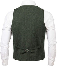 Load image into Gallery viewer, Men&#39;s Suit Vest Made-to-Order Army Green Wedding Prom Waistcoat